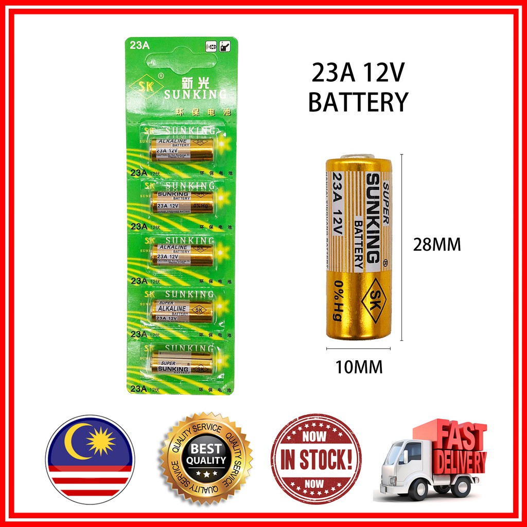 23A Battery 1Pcs Sunking Super Alkaline 12v Battery For Remote Control