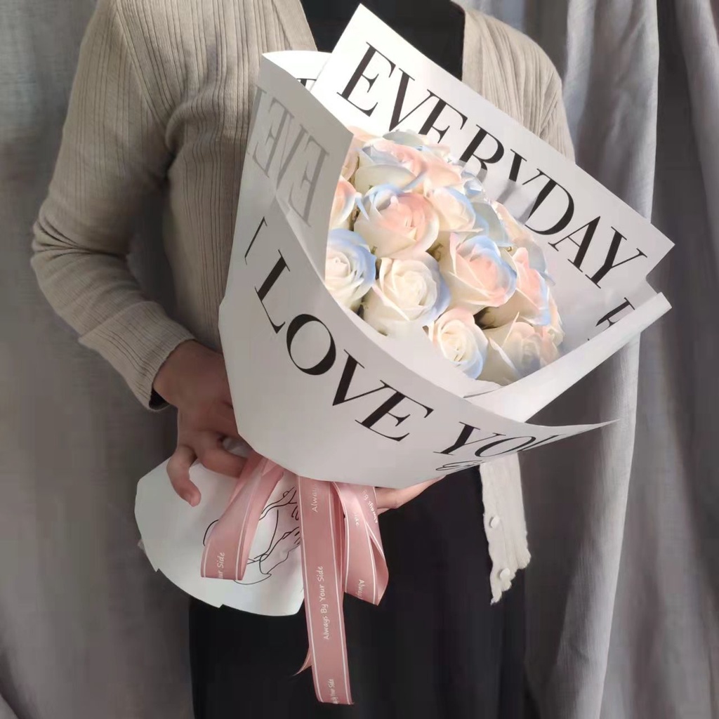 Influencer Broken Ice Blue Rose Valentine's Day Soap Bouquet Birthday