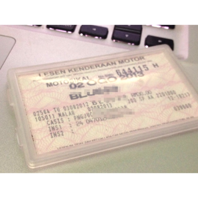 (DG02)COVER ROAD TAX PLASTIC (HIGH QUALITY) RoadTax Cukai Jalan