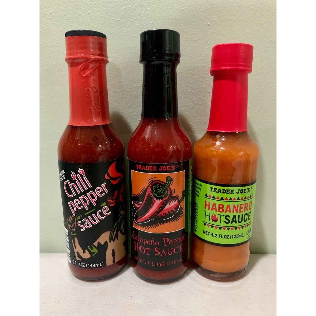 Trader Joe's Hot Sauce (Italian Bomba, Habanero, Jalapeno Hot Pepper