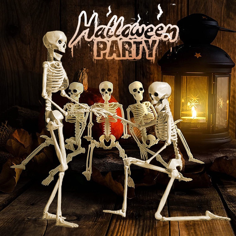 60/90cm Plastic Halloween Skull Props Skeleton Simulation Human Body