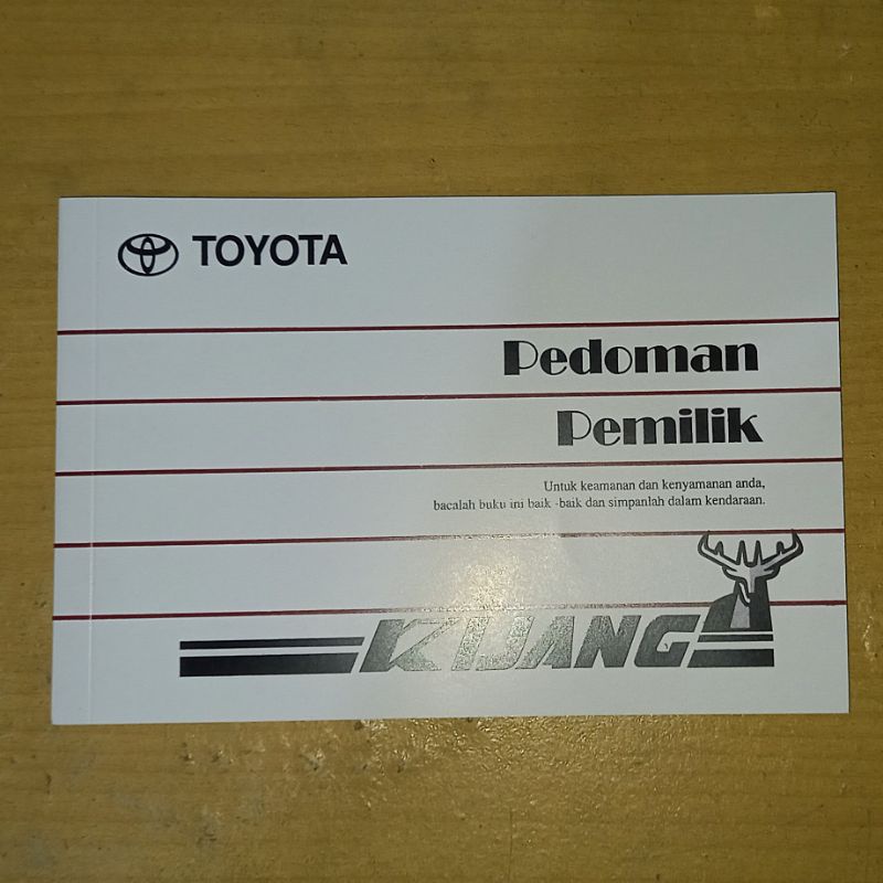 Duplicate Owner's Manual/Manual Book Toyota Kijang Grand Extra/Super G