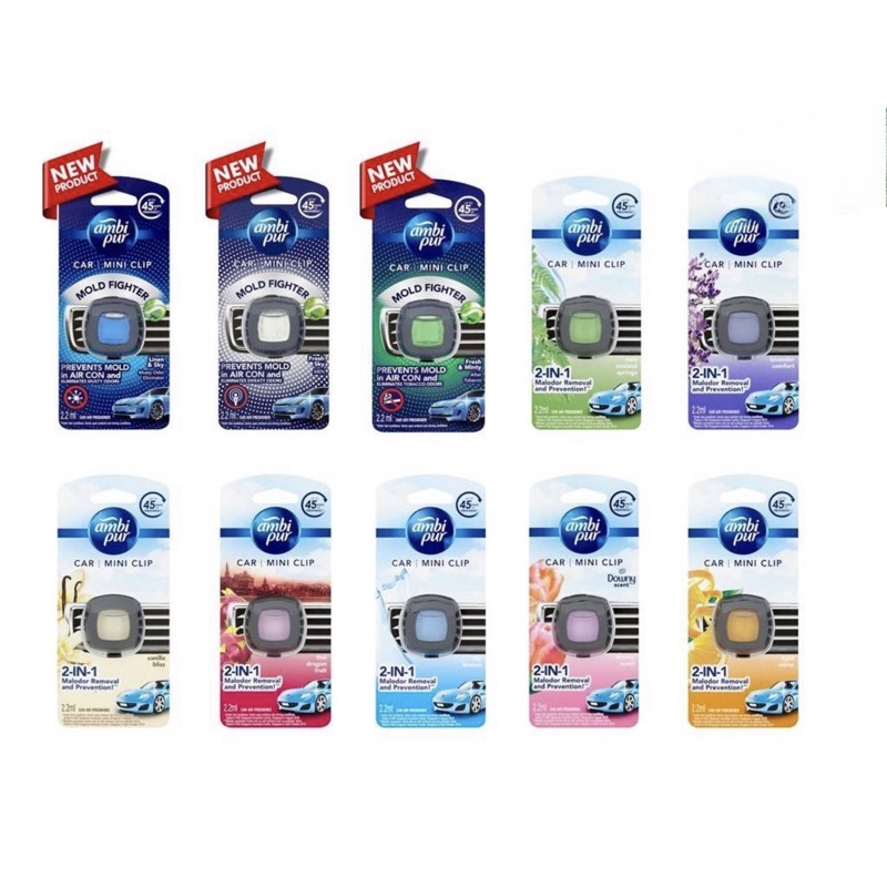 Ambi Pur Car Mini Clip Car Air Freshener 2ml Shopee Malaysia