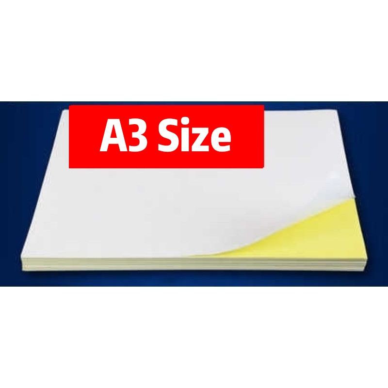 A3 size white label sticker paper with adhesive glue backing A3 drawing