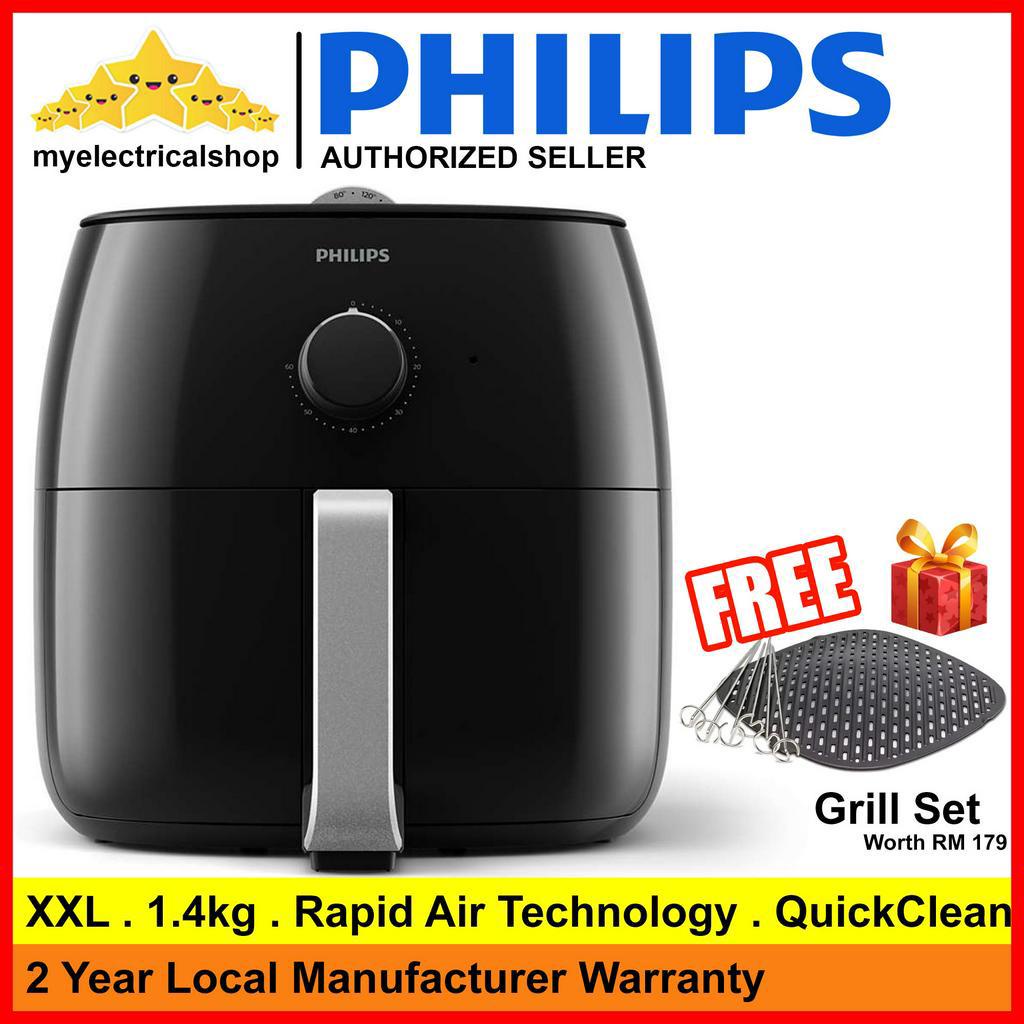 Philips HD9630 Viva Collection XXL Airfryer Air Fryer Free Gift Grill