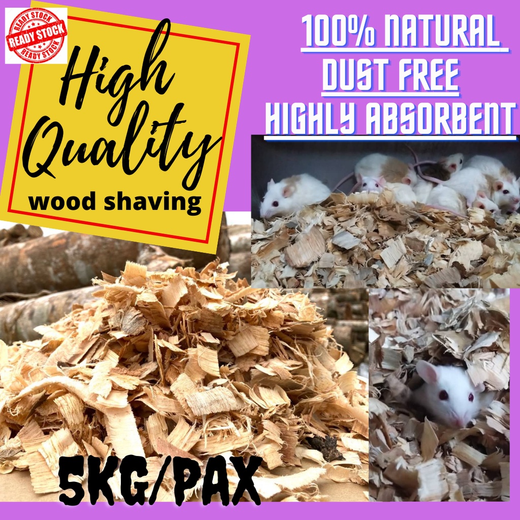 ENDUST 5KG RUBBER WOOD SHAVING for PET BEDDING, RAT, HAMSTER BREEDER