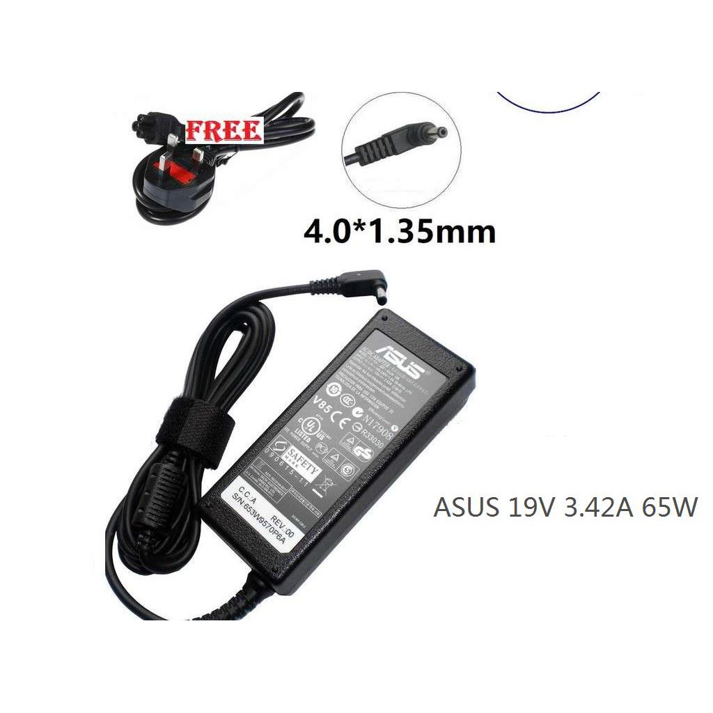 ASUS X453M NOTEBOOK AC POWER ADAPTER 19V 3.42A 65W DC PIN 4.0*1.35MM