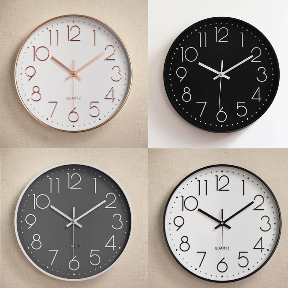 Malaysia Ready Stock New Design 30cm Silent Sound Wall Clock Shopee