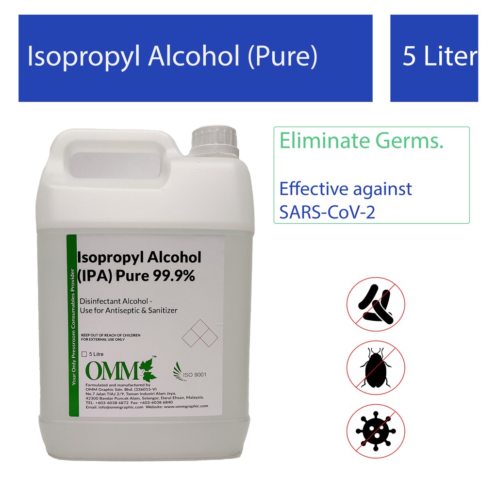 Isopropyl Alcohol IPA Pure 99.9 5L Shopee Malaysia