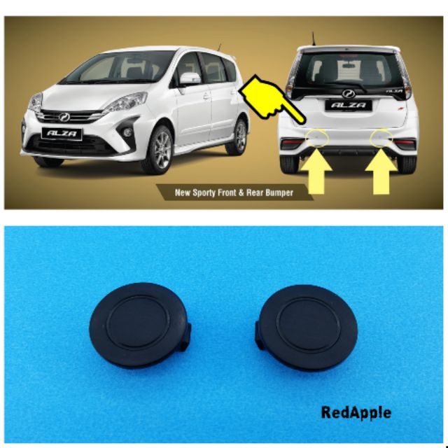 (2PCS) ALZA NEW MODEL FRONT / REAR BUMPER SENSOR REVERSE HOLE COVER