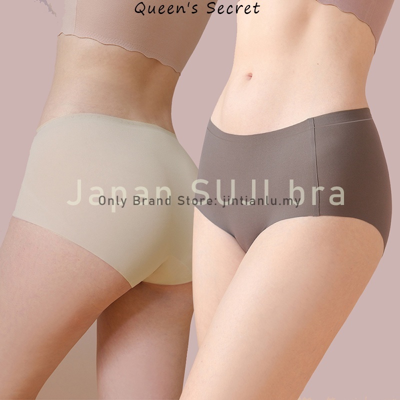 Japan SUJI 9.0 panties, midwaist seamless panties, women's lucky red