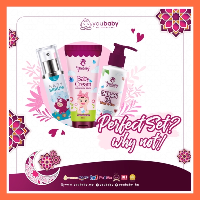 YOUBABY PERFECT SET ( CREAM,SHOWER GEL , SERUM) Shopee Malaysia