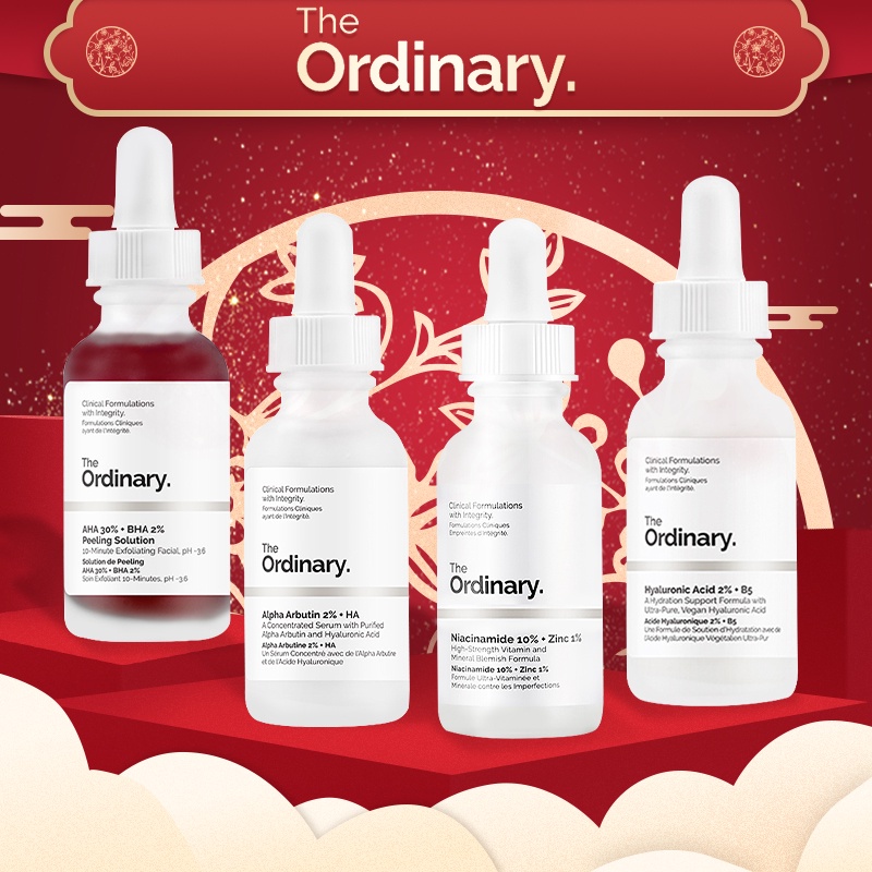 The Ordinary Bestsellers Niacinamide/ AHA + BHA/ Caffeine/ Hyaluronic