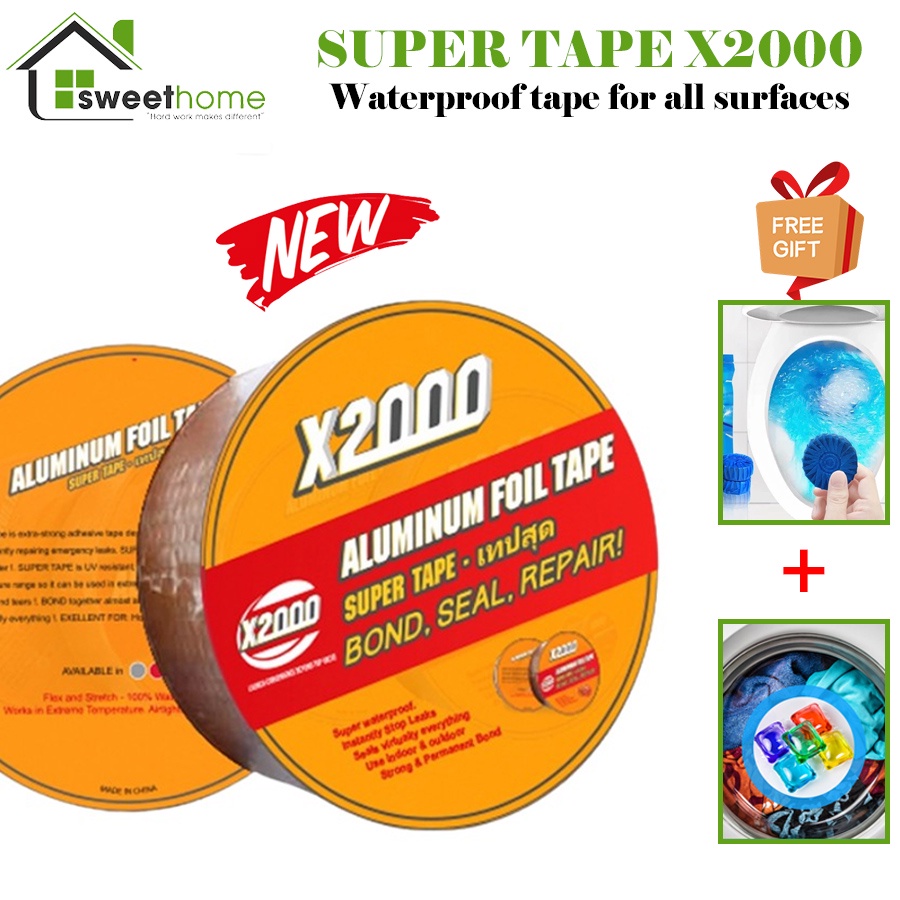 [X2000 Super tape] Super Strong Waterproof Rolls Tape Butyl Seal Rubber