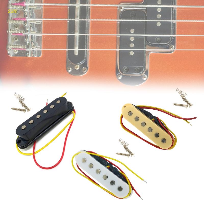 SUN Strat Style Electric Guitar Pickup Kit, Single Coil Pickup Loaded Highout Pickup Shopee