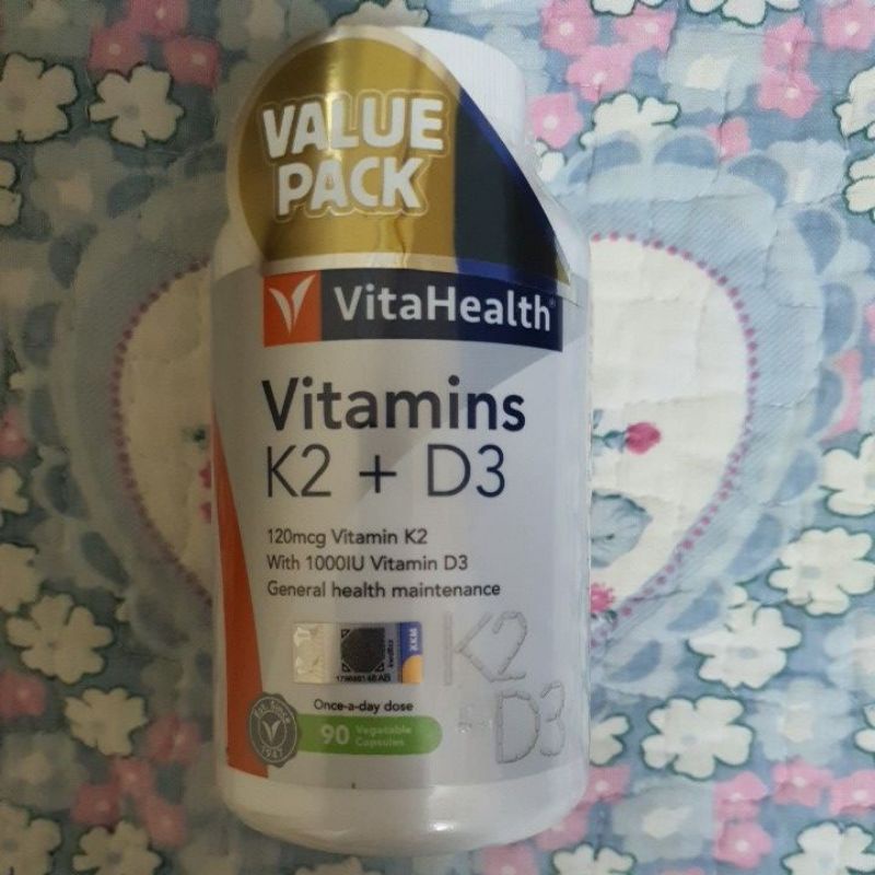 Vitahealth Vitamins K2 + D3 Vegecaps 90s (Expiry Date10/2025) Shopee