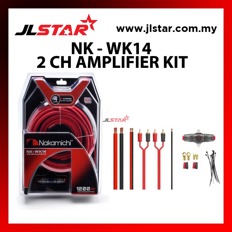 NAKAMICHI 2 CH AMPLIFIER KIT NKWK14 Nakamichi CAR STEREO AMPLIFIER KIT JL STAR Shopee Malaysia