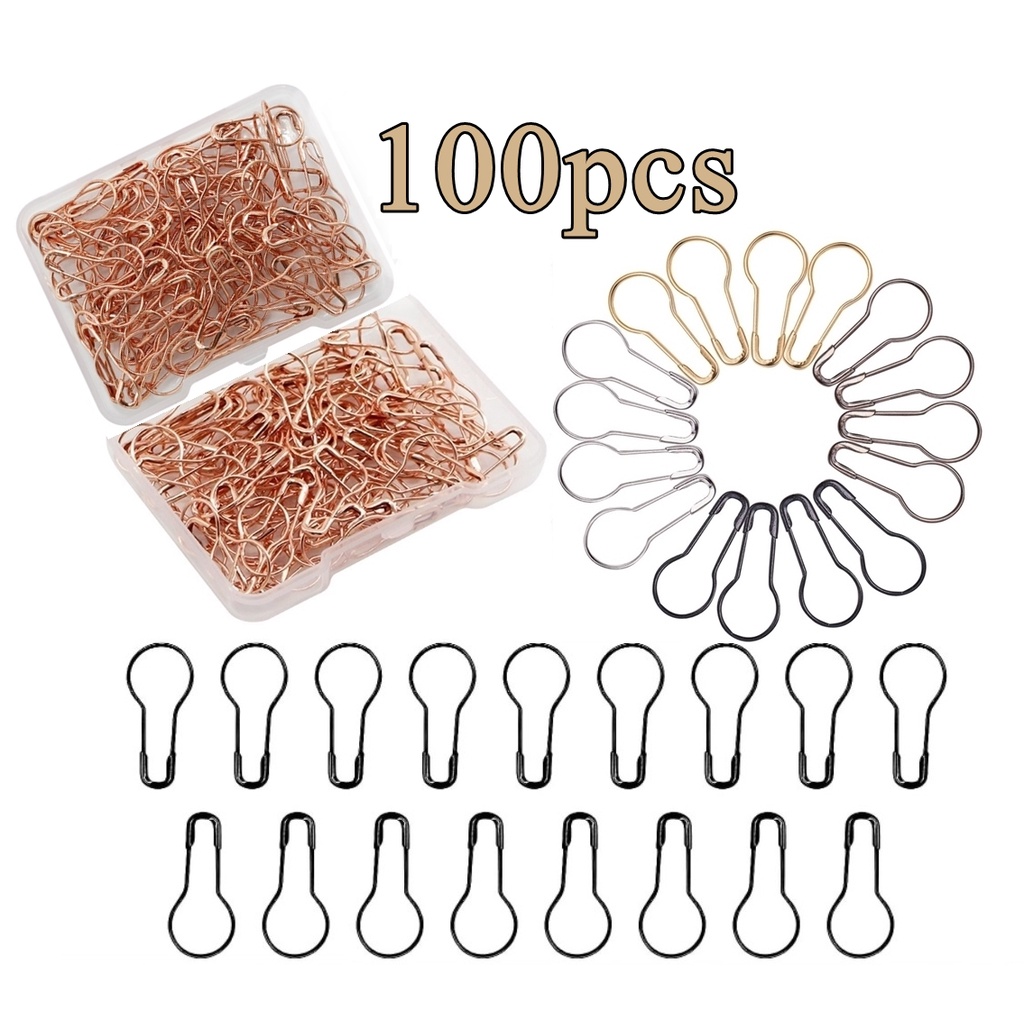 100pcs Safety Pin Magic Pin Gourd Pin Jarum With Container Shopee