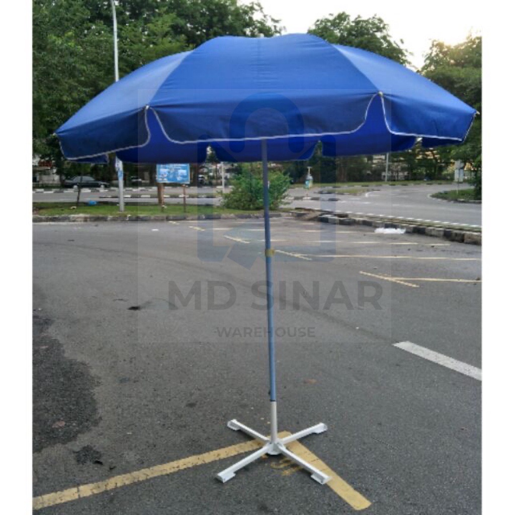 MD SINAR 2m( 7ft )Round Umbrella with stand / payung niaga / payung