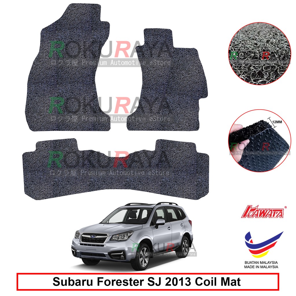 Subaru Forester SJ (4th Gen) Coil Floor Mat (Black) (Kawata Made in Malaysia) Shopee Malaysia
