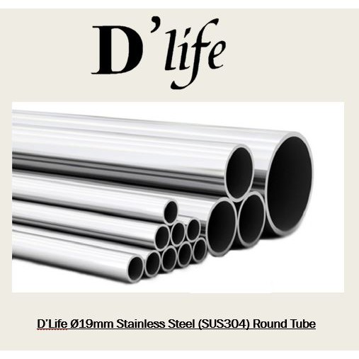 D'Life Stainless Steel Round Pipe Round Tube Round Rod Round Bar Pipe