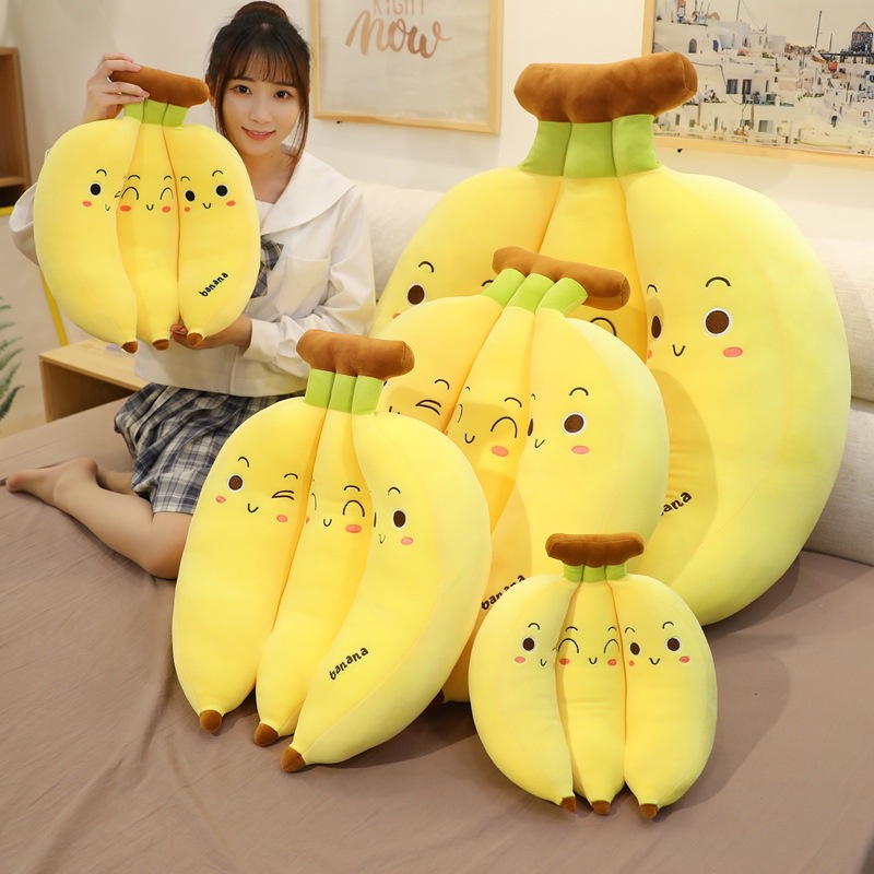 Simulation banana pillow cute expression banana plush toy Shopee Malaysia