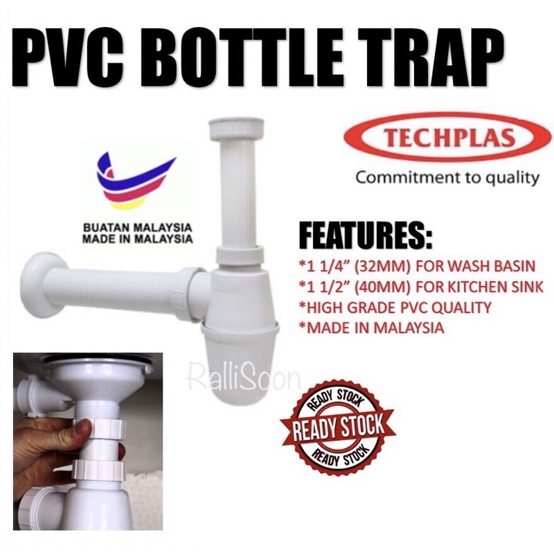 Pvc Bottle Trap 32mm/40mm Shopee Malaysia