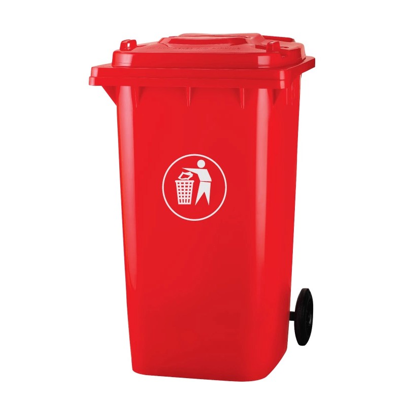 Red Dustbin Garbage Bin 120L 54x47.5x94cm Shopee Malaysia