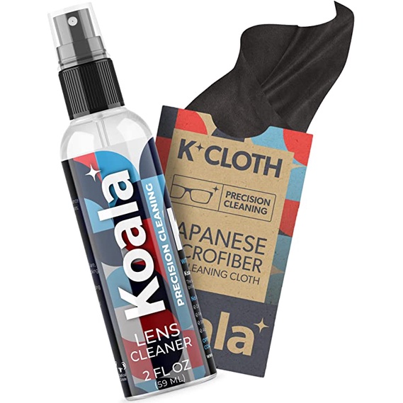 Koala Eyeglass Lens Cleaner Spray Kit with Koala Kloth Alcohol