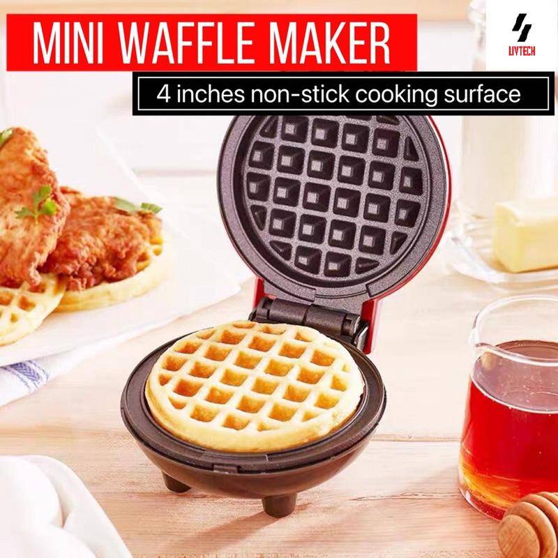 Waffle Maker Non Stick Electric Mini Waffles Machine / Pan Wafer Maker Mesin Waffle Shopee