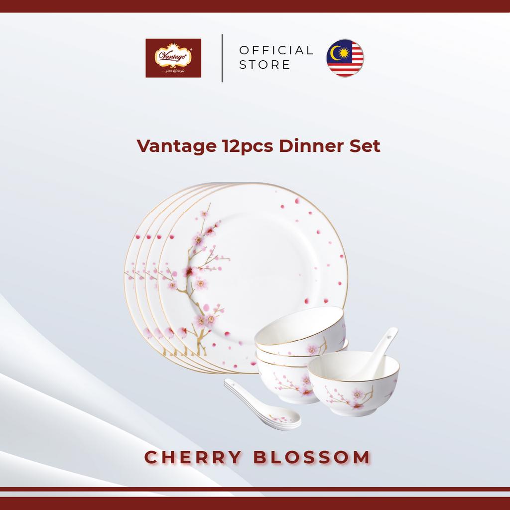 Vantage Cherry Blossom Windsor Dinner Set (12 Pcs) Shopee Malaysia