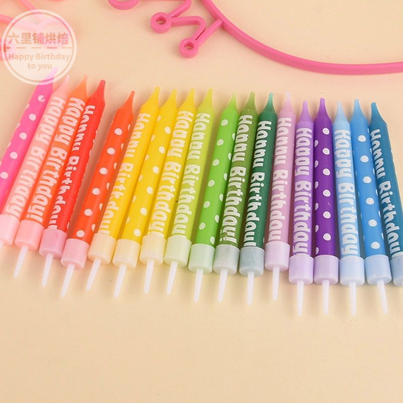 6pcs Korean Birthday Cake with candles🎂 韩式生日蛋糕蜡烛 Shopee Malaysia