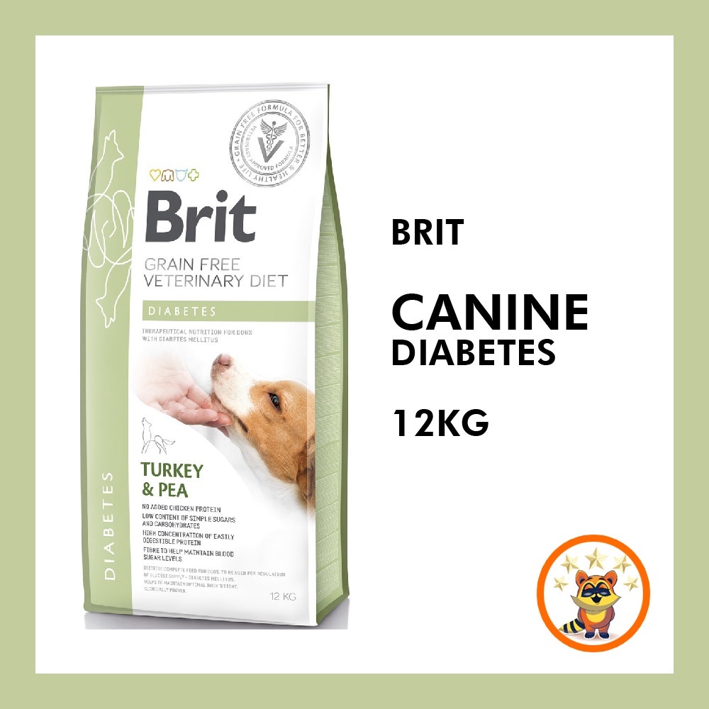 Brit Grain Free Vet Diet Canine Diabetes Dog Dry Food 12kg Shopee