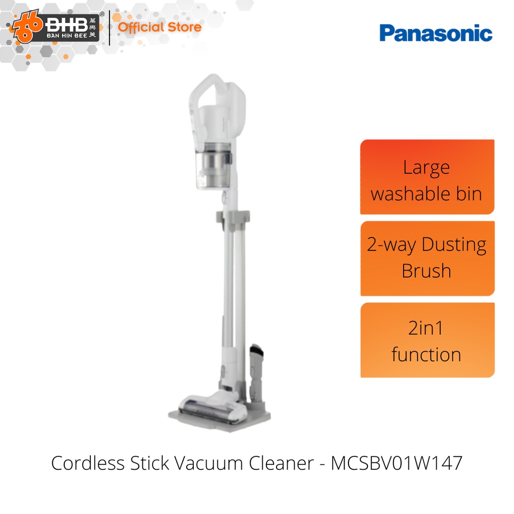 Panasonic Cordless Stick Vacuum Cleaner MCSBV01W147 Shopee Malaysia