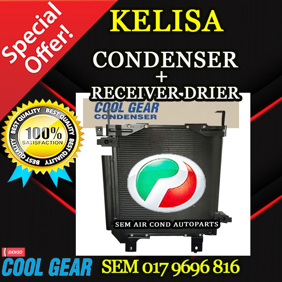PERODUA KELISA COOL GEAR CONDENSER/ KONDENSER WITH RECEIVER DRIER (CAR