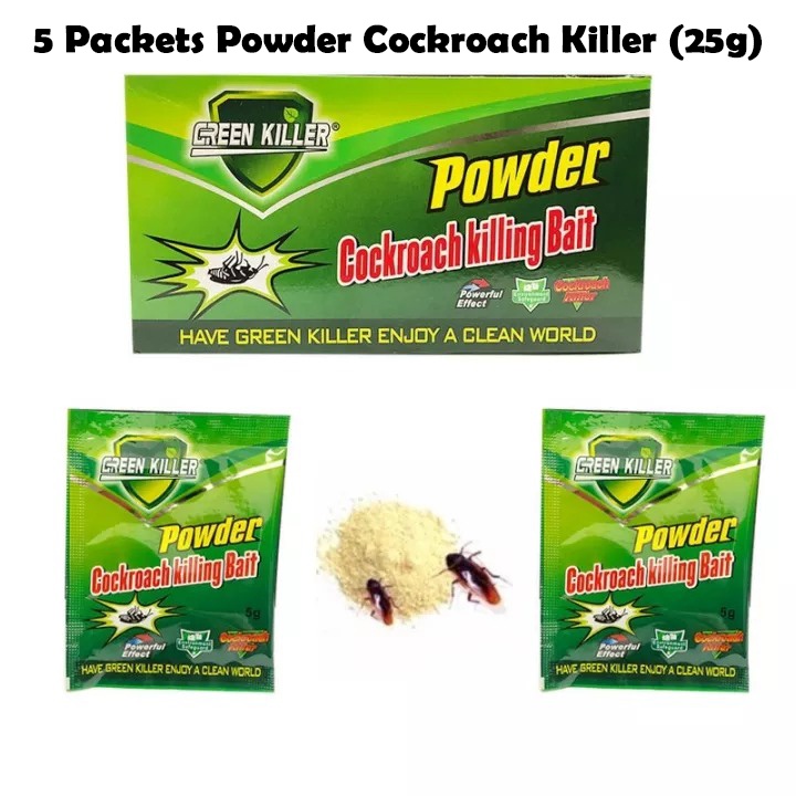 5 Packets Powder Cockroach Killer (1pkt = 45g) Insect Killer Ant Cockroach Killing Bait