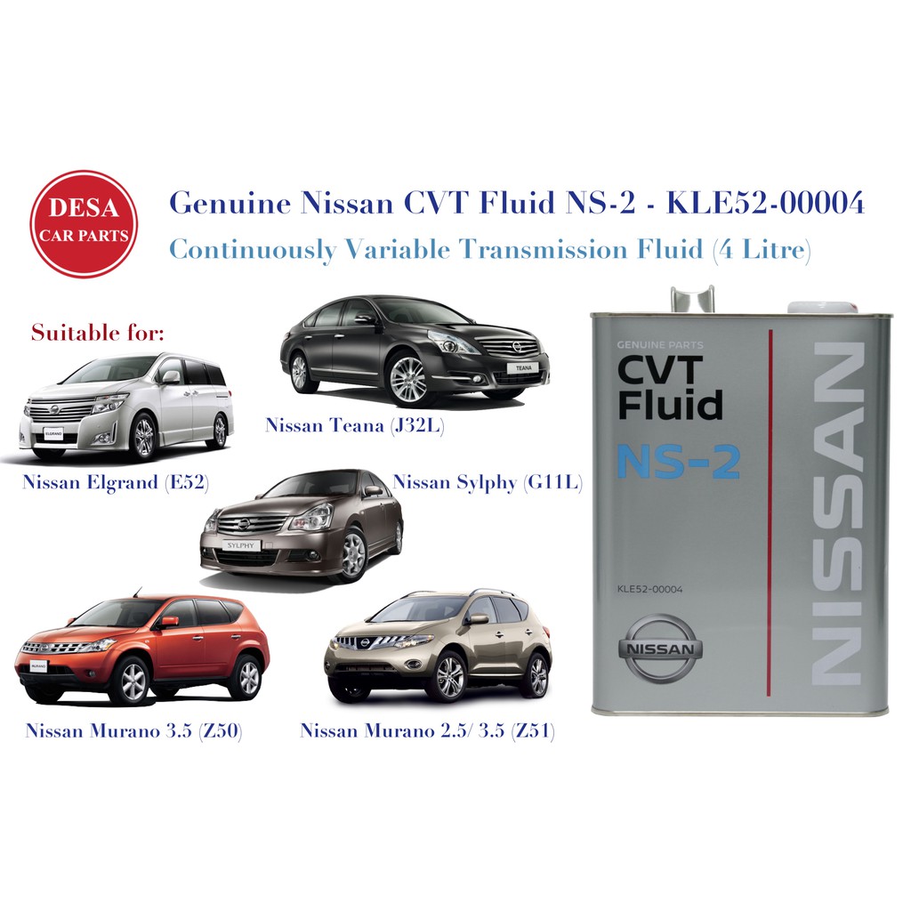 Genuine Nissan CVT Fluid NS2 (4 Litre) for Nissan Sylphy, Teana