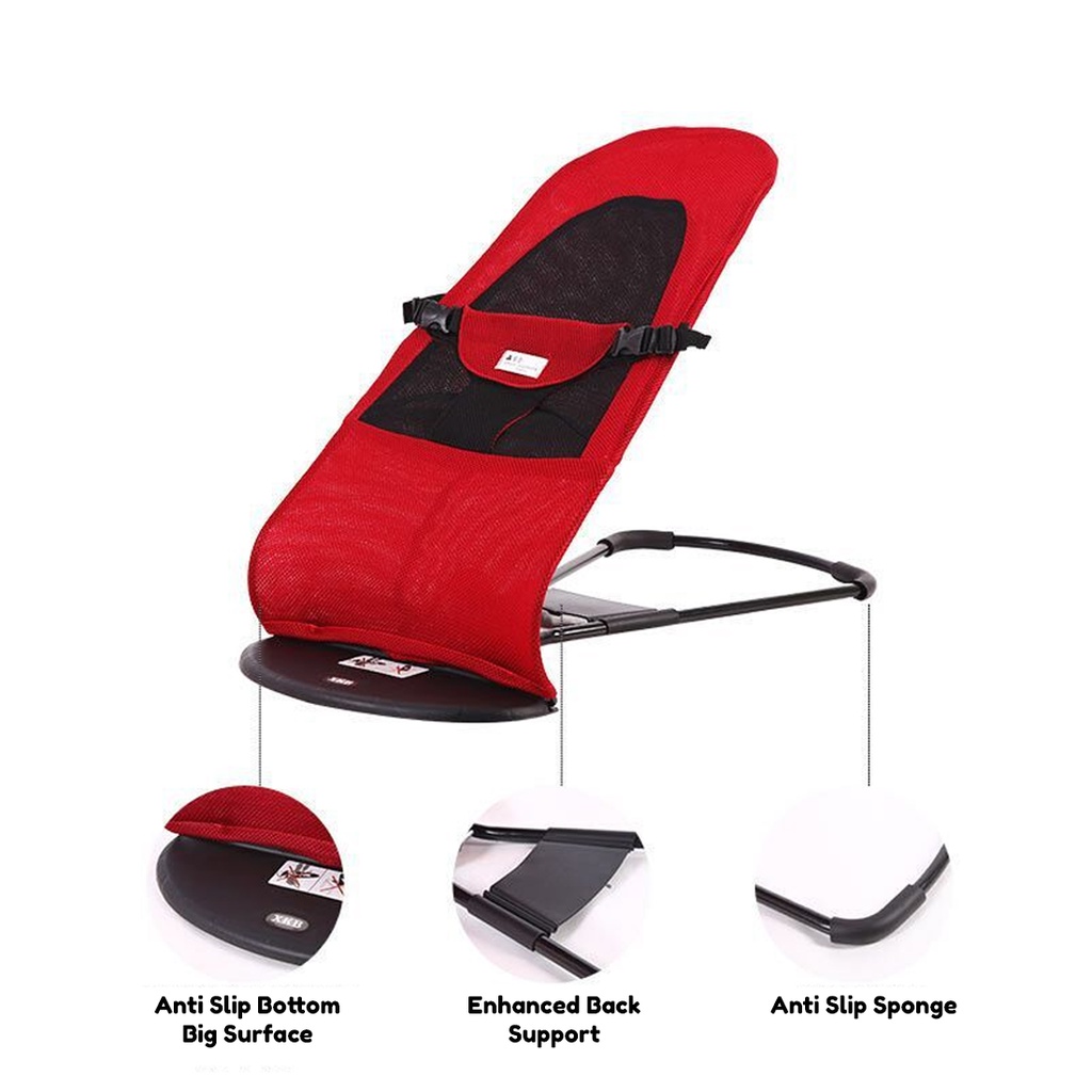 Realeos Foldable Baby Bouncer Baby Balance Chair Rocker Bouncer