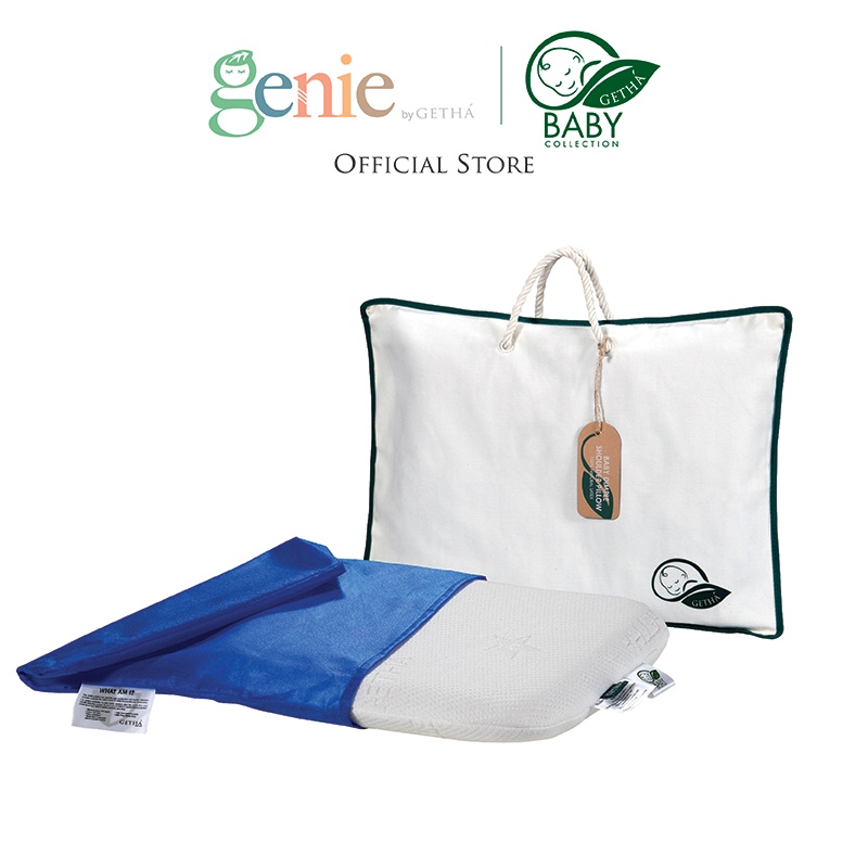 Getha Genie Baby Dimple Shoulder Latex Pillow/ Baby Pillow Shopee
