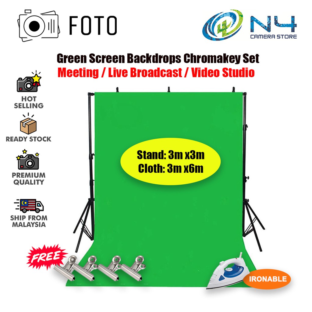 Green Screen Backdrop Muslin Cloth Studio Background Green Screen Set