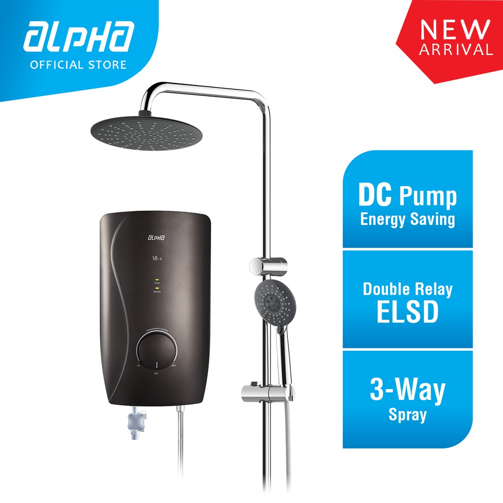 ALPHA S8 i Rain Shower Instant Water Heater DC Pump Shopee Malaysia