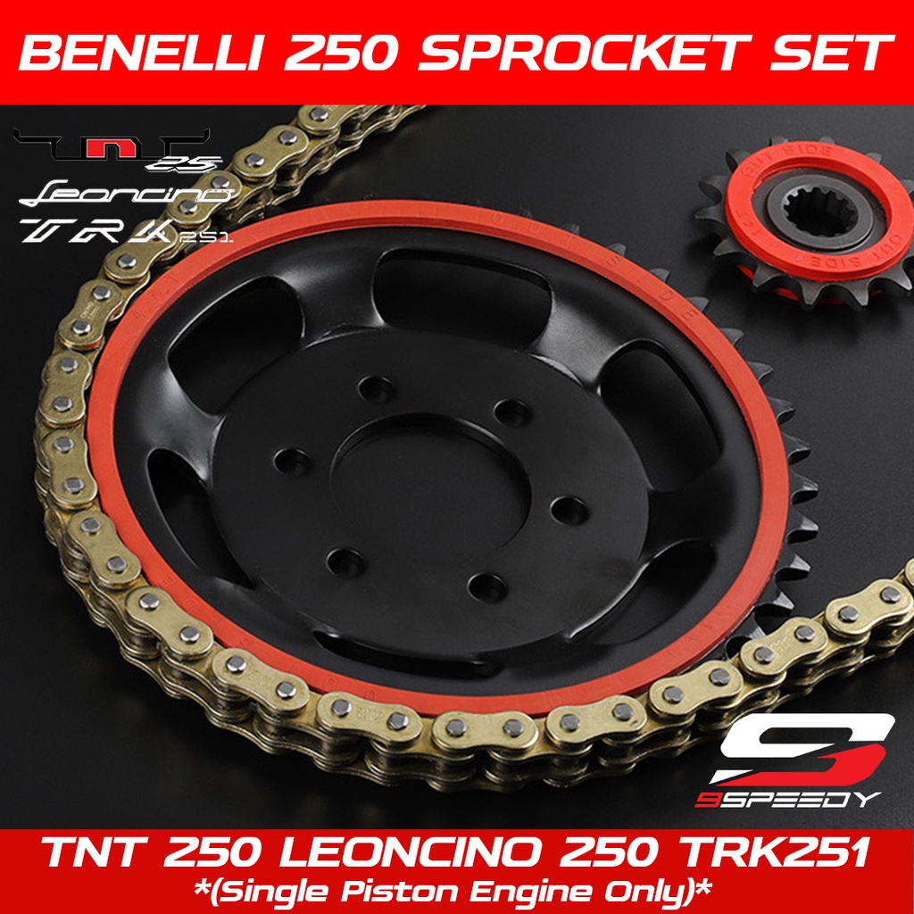 Benelli TNT 250 LEONCINO 250 TRK 251 Sprocket Set With CHOHO Oring