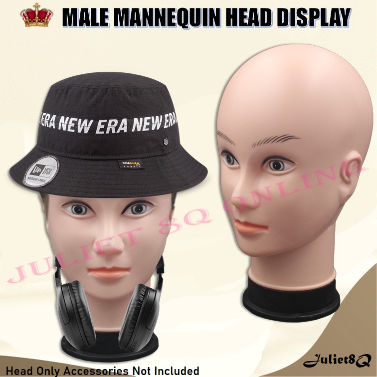 Male Mannequin Head Display Patung Kepala Lelaki Topi Display Come With