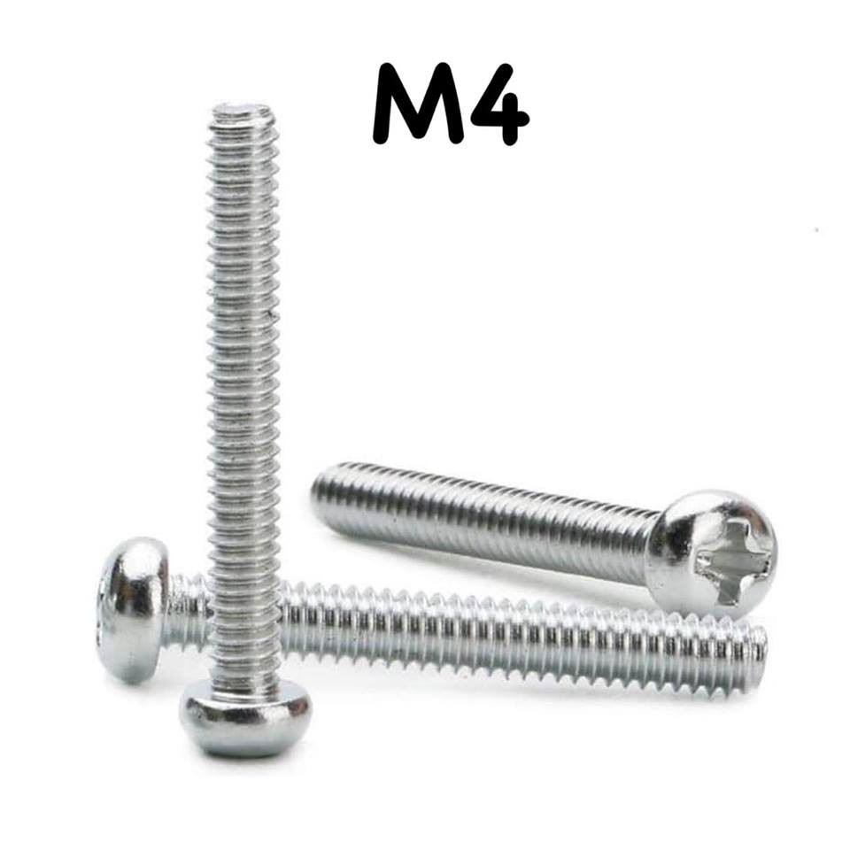 Phillips Round Pan Head Machine Screws ( M4 x 20MM M4 x 60MM ) 1 Pair