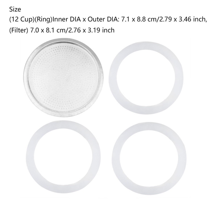 Seal Ring for Moka Pot Replacment Compertable Silicon Gasket For
