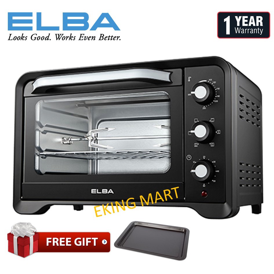 ELBA Electric Oven 30L / 35L EEOG3019(BK) / EEOG3519(BK) *Rotisserie *FREE BAKING TRAY