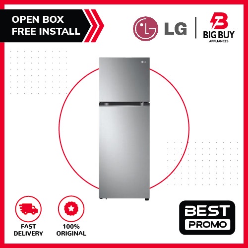LG 315L Net GNB312PLGK 2 Door Top Freezer Refrigerator Platinum Silver
