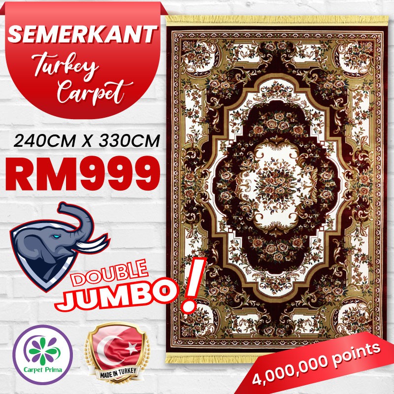 SEMERKANT TURKEY CARPET 240CM X 330CM / TURKISH CARPET BERSAIZ DOUBLE