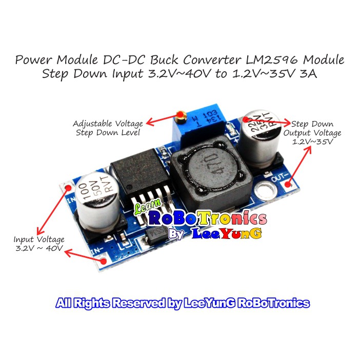 LM2596 DCDC Adjustable Step Down Voltage Regulator DCDC Buck