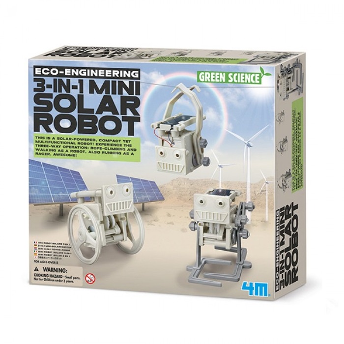 4M EcoEngineering 3 in 1 Mini Solar Robot / Robot Toys Educational